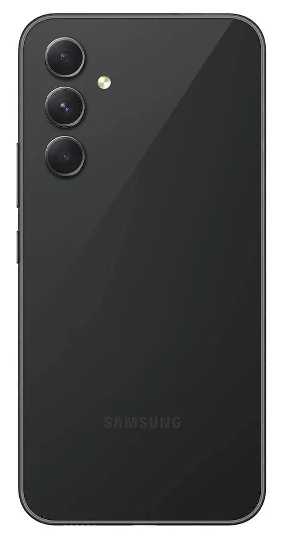 Rear view of the Samsung Galaxy A54 5G in stylish Black with 64GB storage, highlighting its modern design and advanced features.