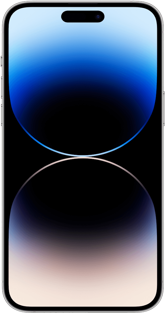 Front view of the iPhone 14 Pro in elegant Silver with 256GB storage, featuring its modern design and advanced technology.