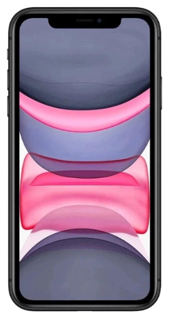 An iPhone 11 in sleek black finish with 128GB of storage, showcasing a perfect blend of style, functionality, and generous capacity for your digital needs.